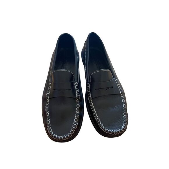 Dooney Bourke Mens Black Leather Slip On Car Penny Loafer Dress Shoes Size 9B - Picture 8 of 8